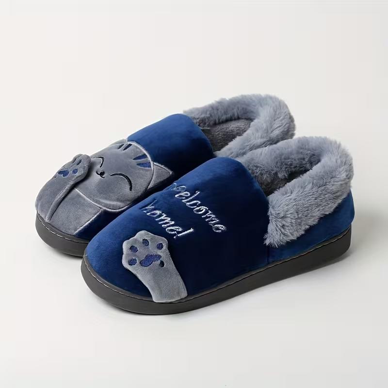 Furry Cartoon Design House Shoes For Kids