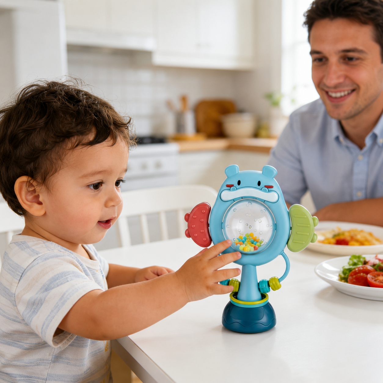 Baby Suction Cup Spinner Toy With Rotating Sensory Play