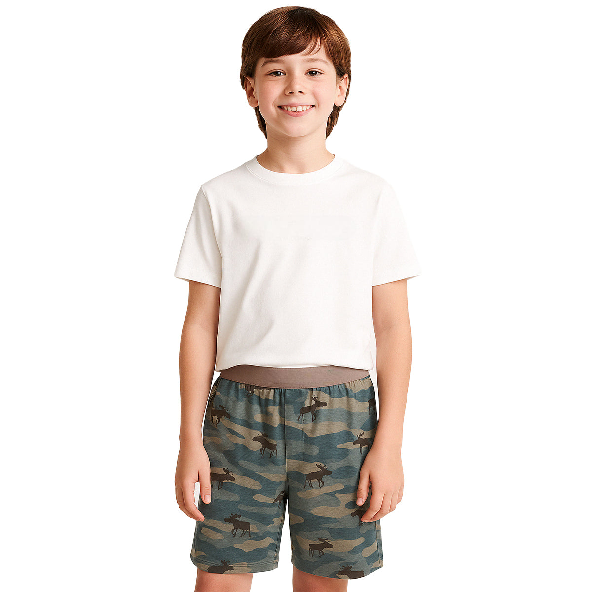 2 Piece Graphic Tee And Shorts Pajama Set