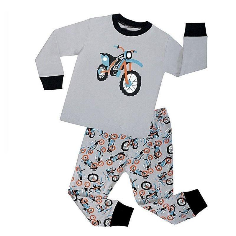 Motorcycle Print Pajama Set - Children Pajamas