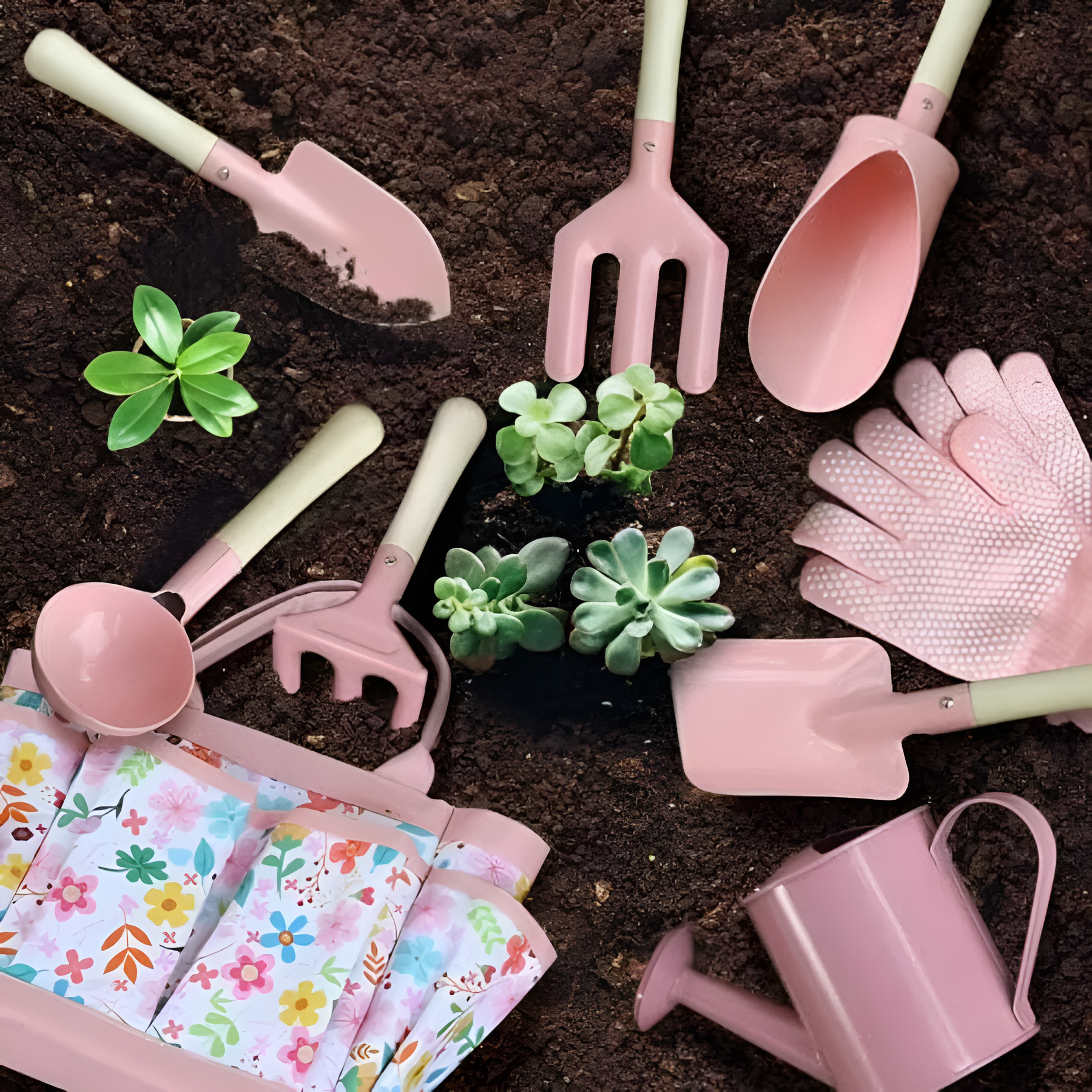 Tools Set 14 Pcs Tote Bag Watering Can For Toddlers