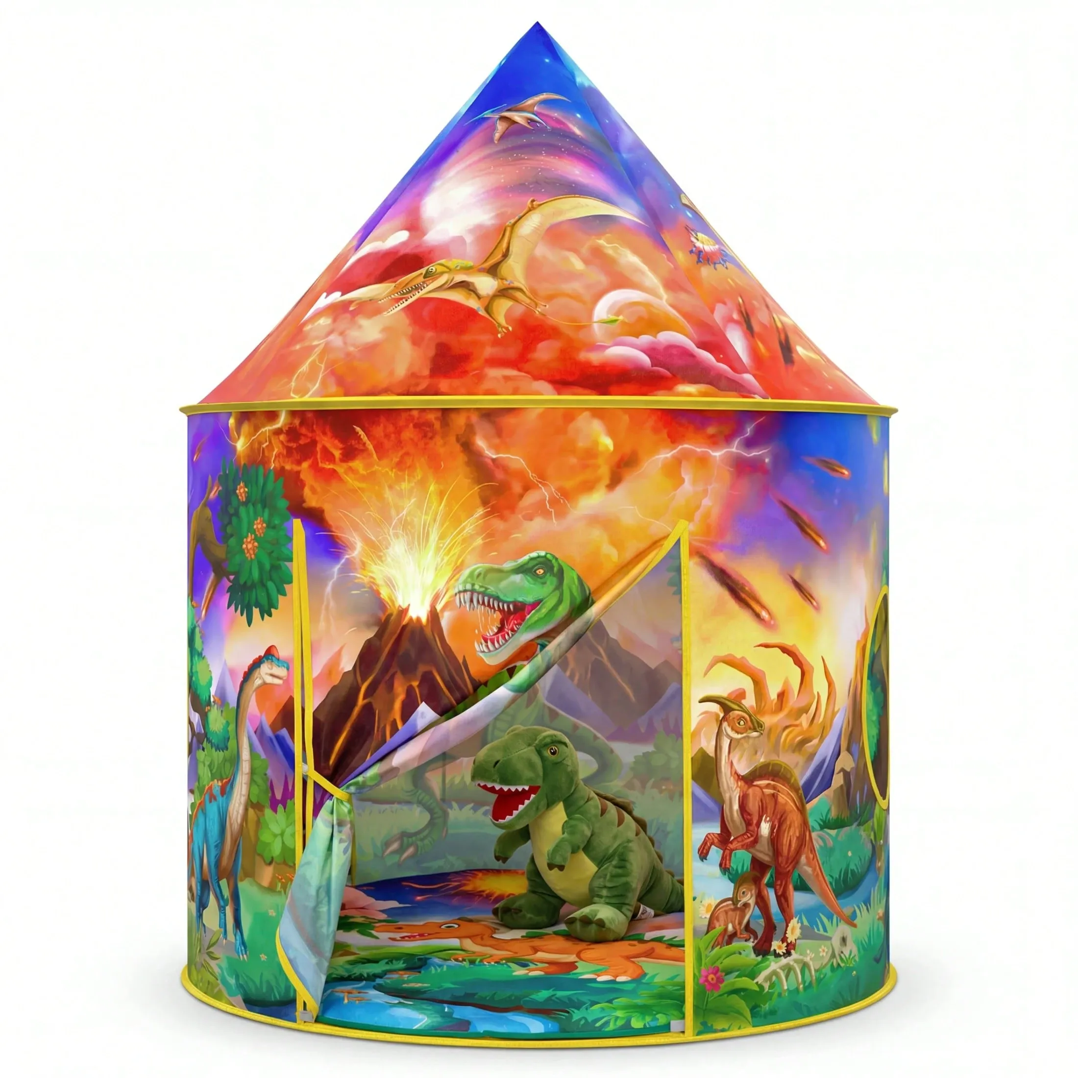  Rocket Ship Play Tent For Kids With Star Lights Space Themed Playhouse