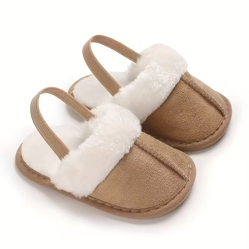 Casual Plush Lined Slippers For Infant With Soft Sole