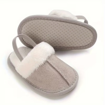 Casual Plush Lined Slippers For Infant With Soft Sole