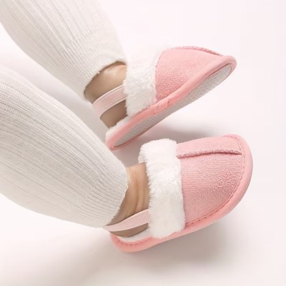 Casual Plush Lined Slippers For Infant With Soft Sole