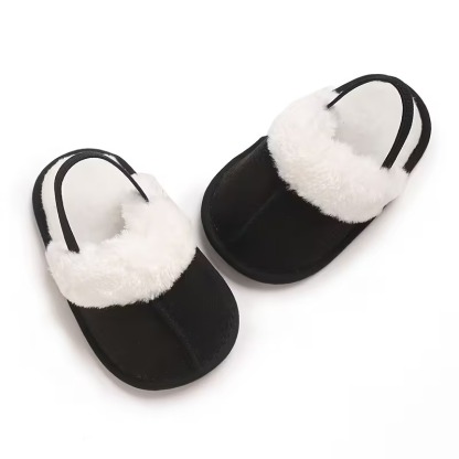 Casual Plush Lined Slippers For Infant With Soft Sole