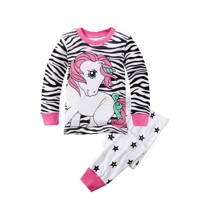 Unicorn Zebra Pajama Set - Children Pajamas