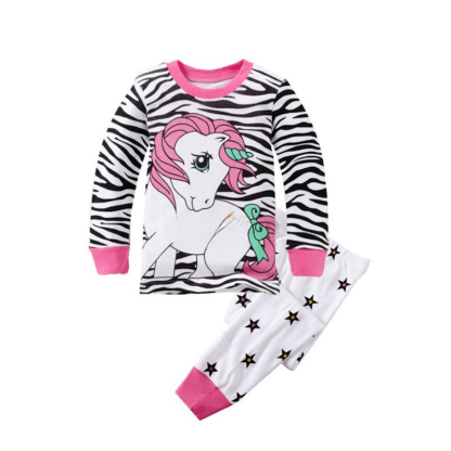 Unicorn Zebra Pajama Set - Children Pajamas
