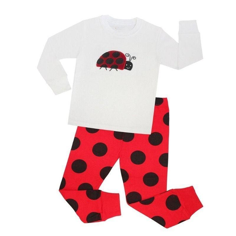 Ladybug Graphic Pajama Set - Children Pajamas