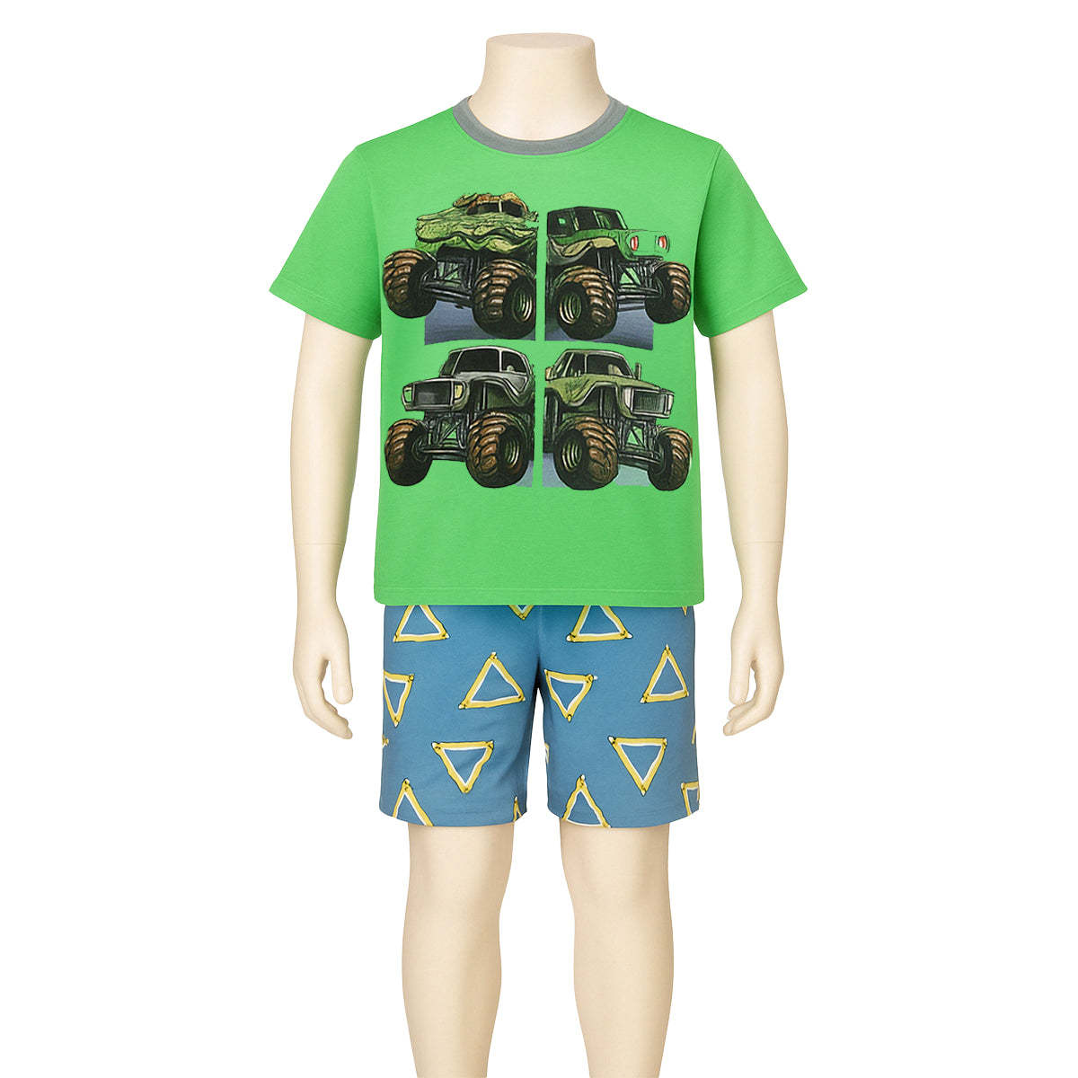 2 Piece Graphic Print Tee And Shorts Pajama Set
