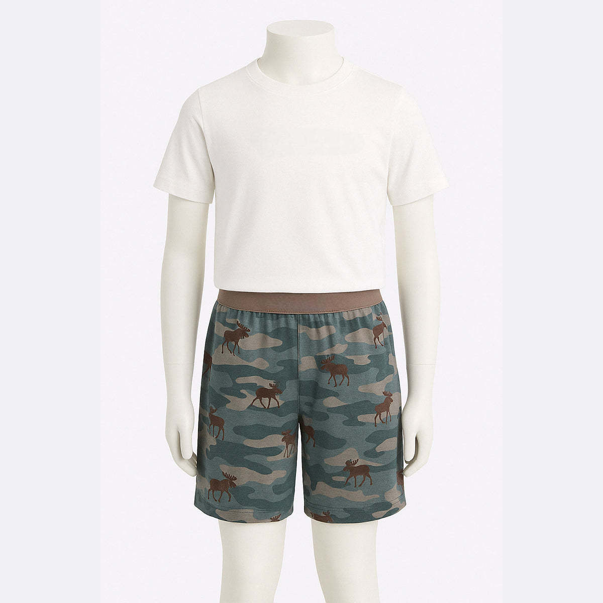 2 Piece Graphic Tee And Shorts Pajama Set