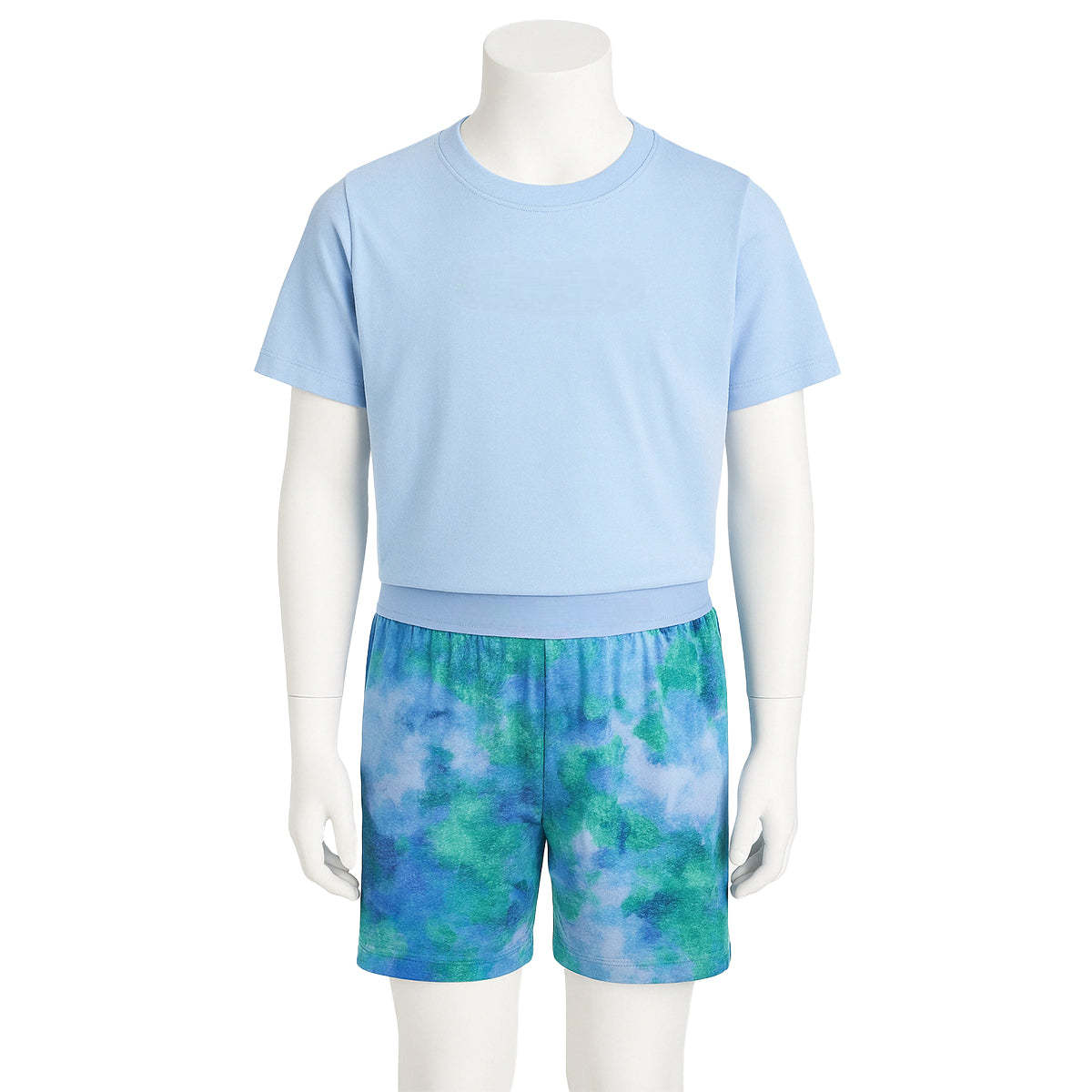 2 Piece Graphic Tee And Shorts Pajama Set