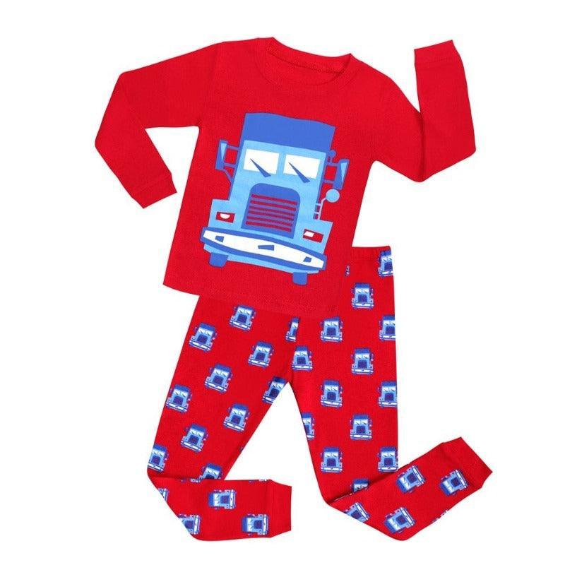 Truck Print Pajama Set - Children Pajamas