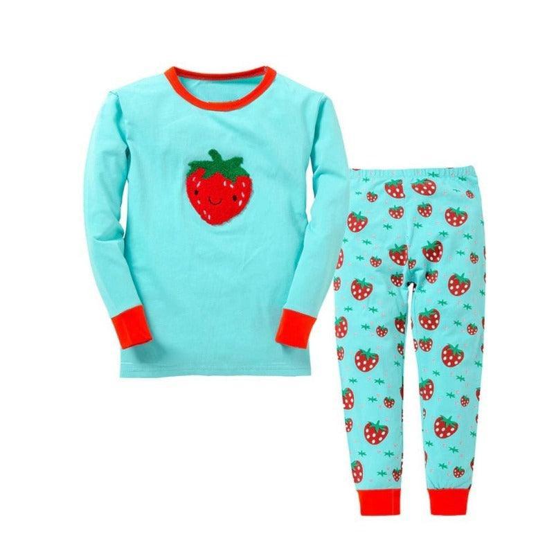 Strawberry Print Pajama Set for Children - Children Pajamas