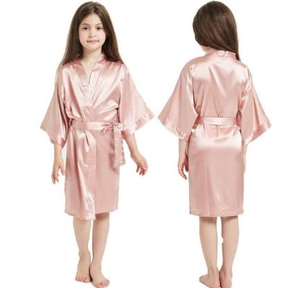 Solid Color Short Robe - Children Pajamas