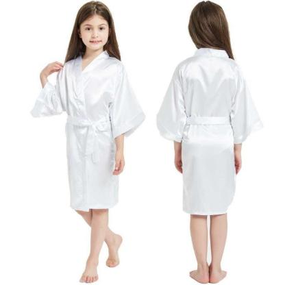 Solid Color Short Robe - Children Pajamas