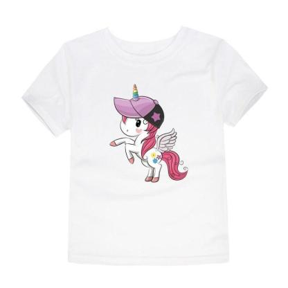 Cap-Wearing Unicorn T-Shirt - Children Pajamas