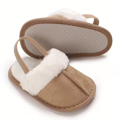 Cozy Plush Baby Girl Slippers With Soft Non Slip Sole