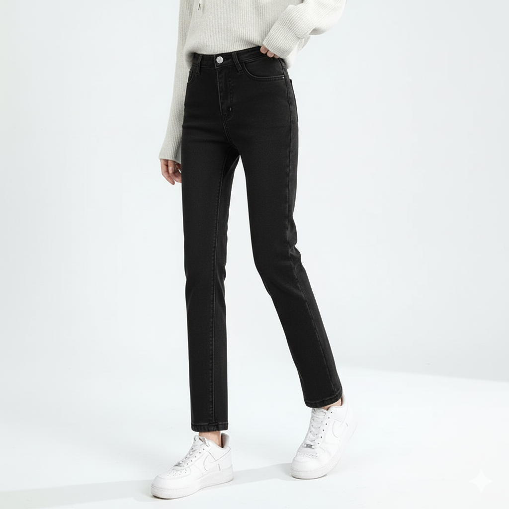 Casual Female Velvet Denim Pants