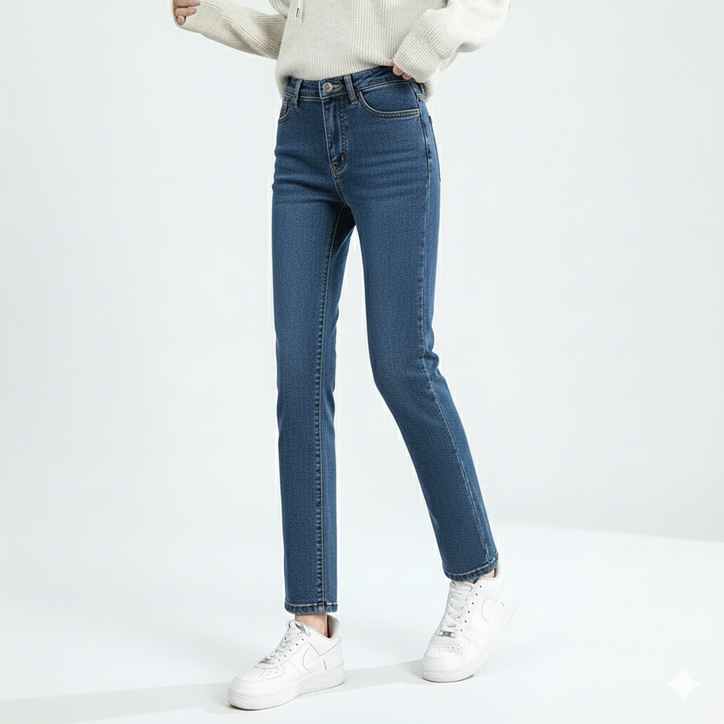 Casual Female Velvet Denim Pants