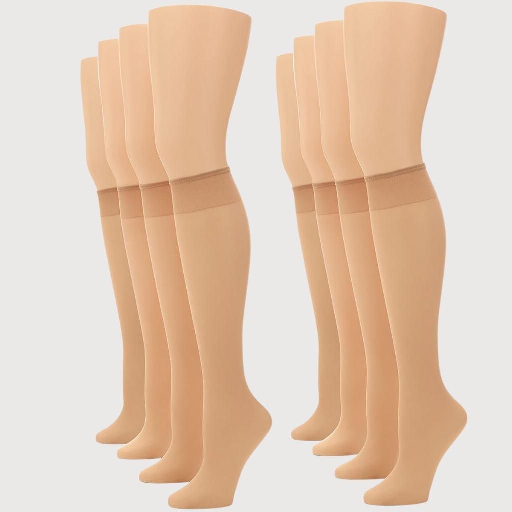 Sheer Trouser Socks Pack Of 8