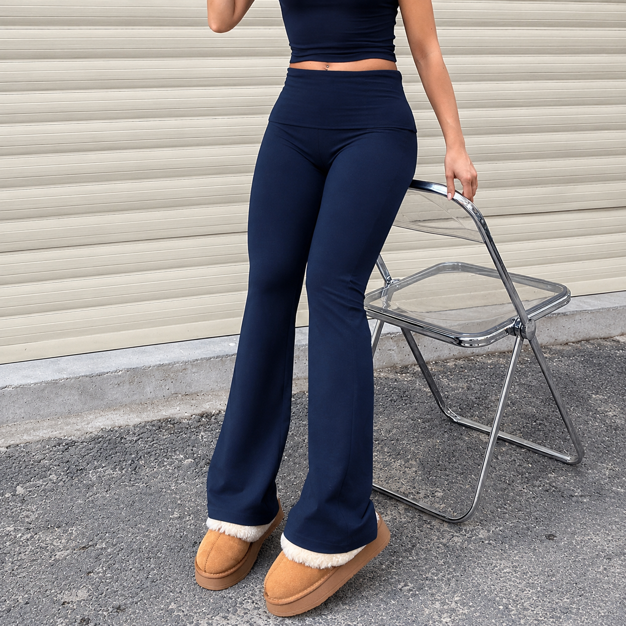 Pack Of 3 Casual Bootcut Pack Leggings Athleisure Pants For Women