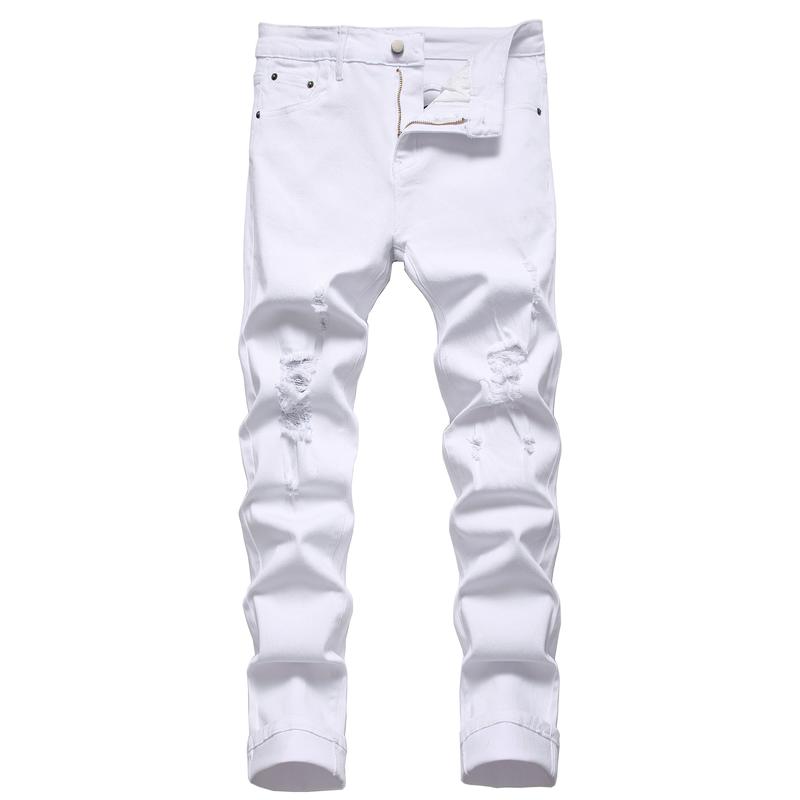 Casual Fashion Ripped Slim Fit Stretch Jeans For Men