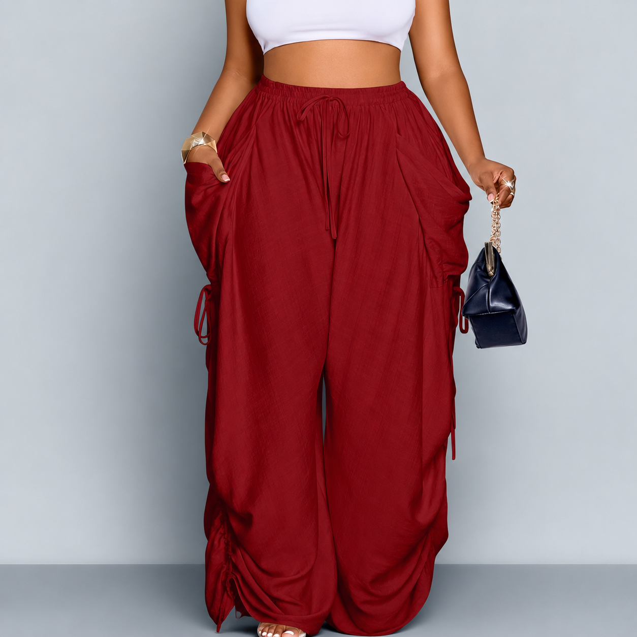 Casual Loose Fit Wide Pants For Women Everyday Wear