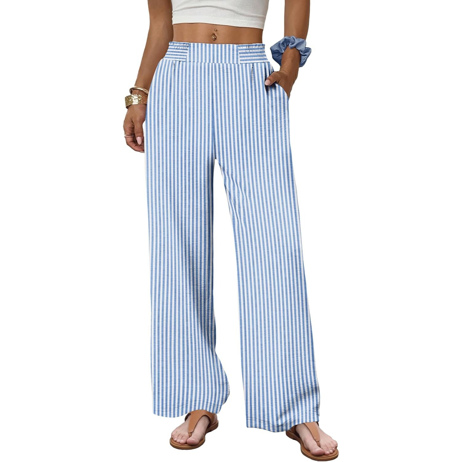 High Rise Flowy Palazzo Wide Pants Woman For Women