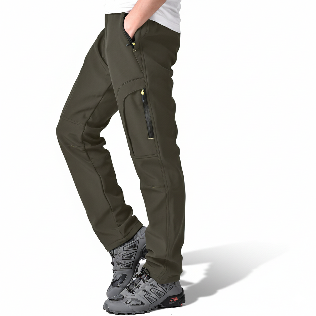 Men Fleece Lined Winter Snow PantsFleece Lined Winter Snow Pants For Men  - Image 3