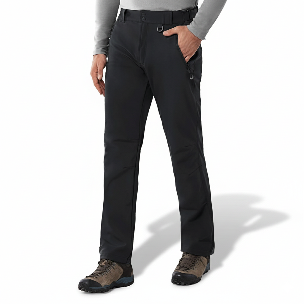 Men Fleece Lined Winter Ski PantsInsulated Waterproof Fleece Lined Softshell Winter Pants - Image 5