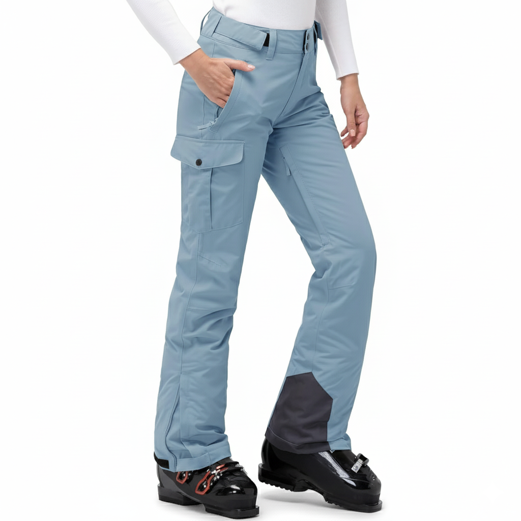 Insulated Waterproof Snowboard Ski Pants With Gaiters