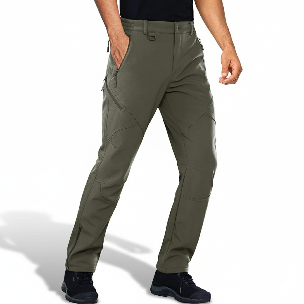 Mens Softshell Fleece Lined Winter Ski Pants