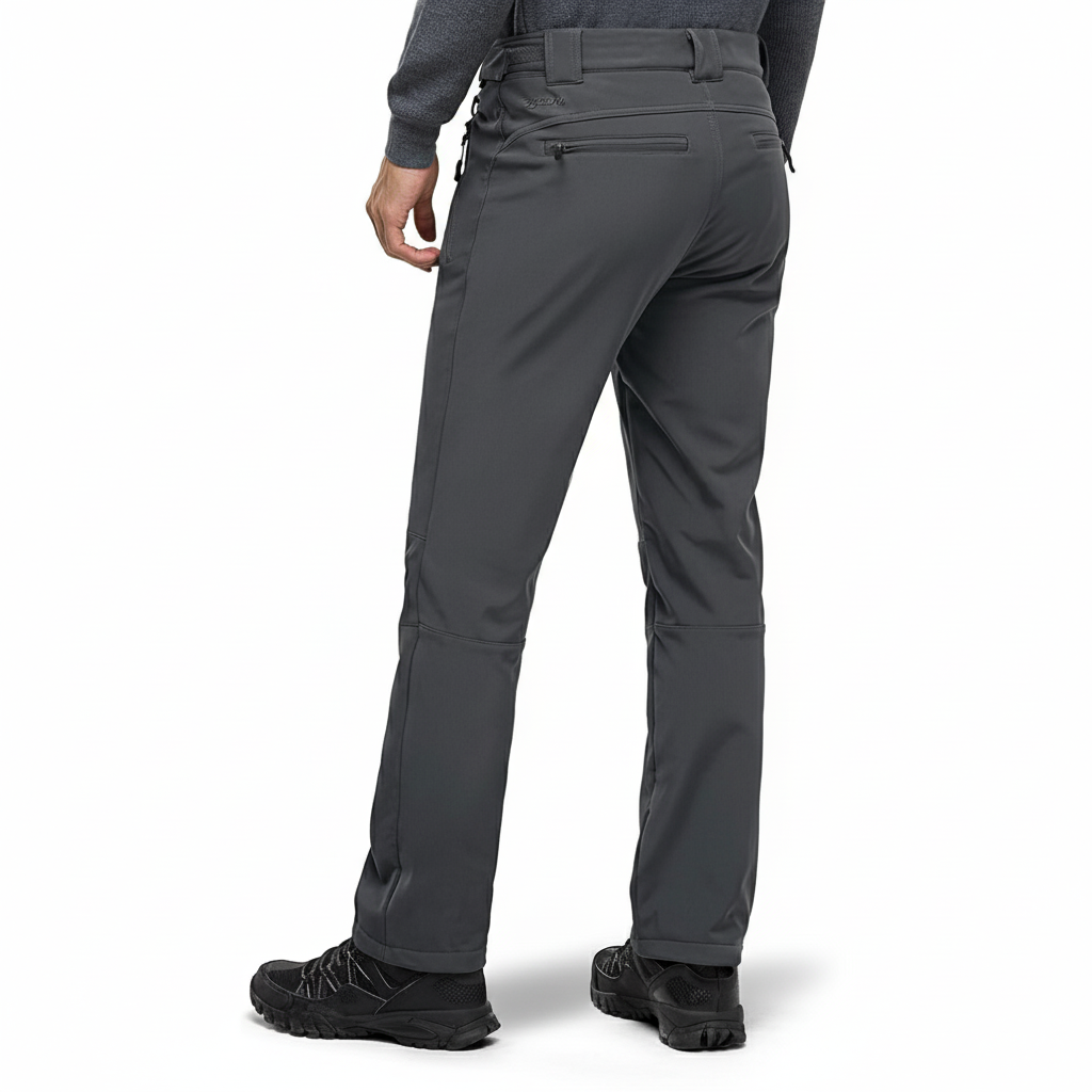 Men Fleece Lined Winter Ski PantsInsulated Waterproof Fleece Lined Softshell Winter Pants - Image 4