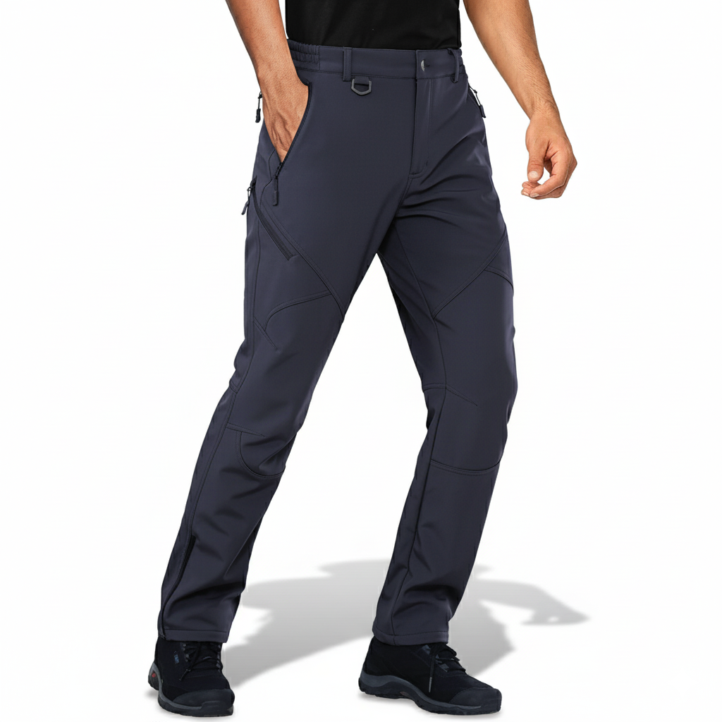 Mens Softshell Fleece Lined Winter Ski Pants