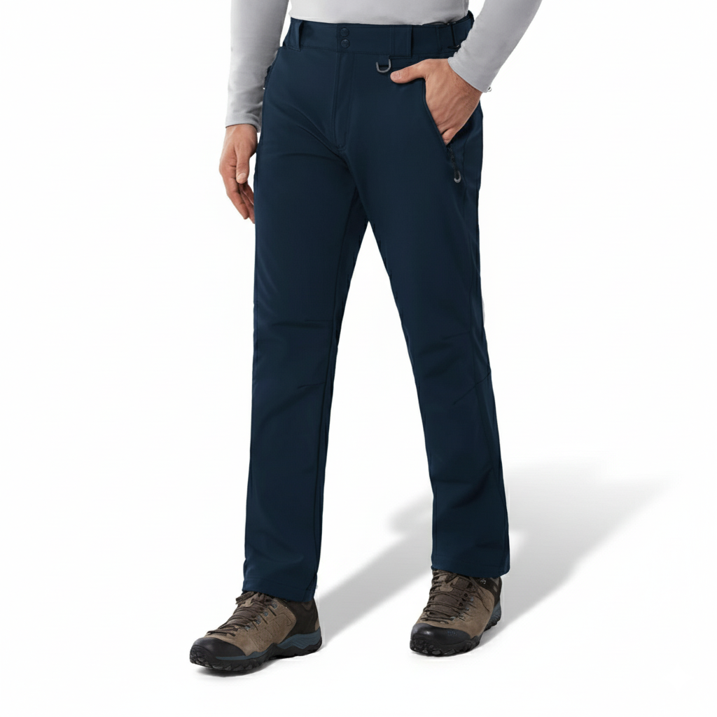 Men Fleece Lined Winter Ski PantsInsulated Waterproof Fleece Lined Softshell Winter Pants - Image 7