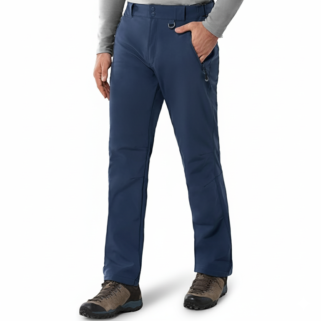 Men Fleece Lined Winter Ski PantsInsulated Waterproof Fleece Lined Softshell Winter Pants - Image 9