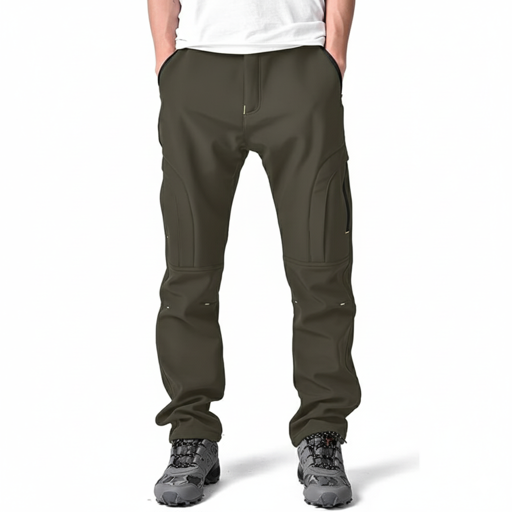 Men Fleece Lined Winter Snow PantsFleece Lined Winter Snow Pants For Men  - Image 1