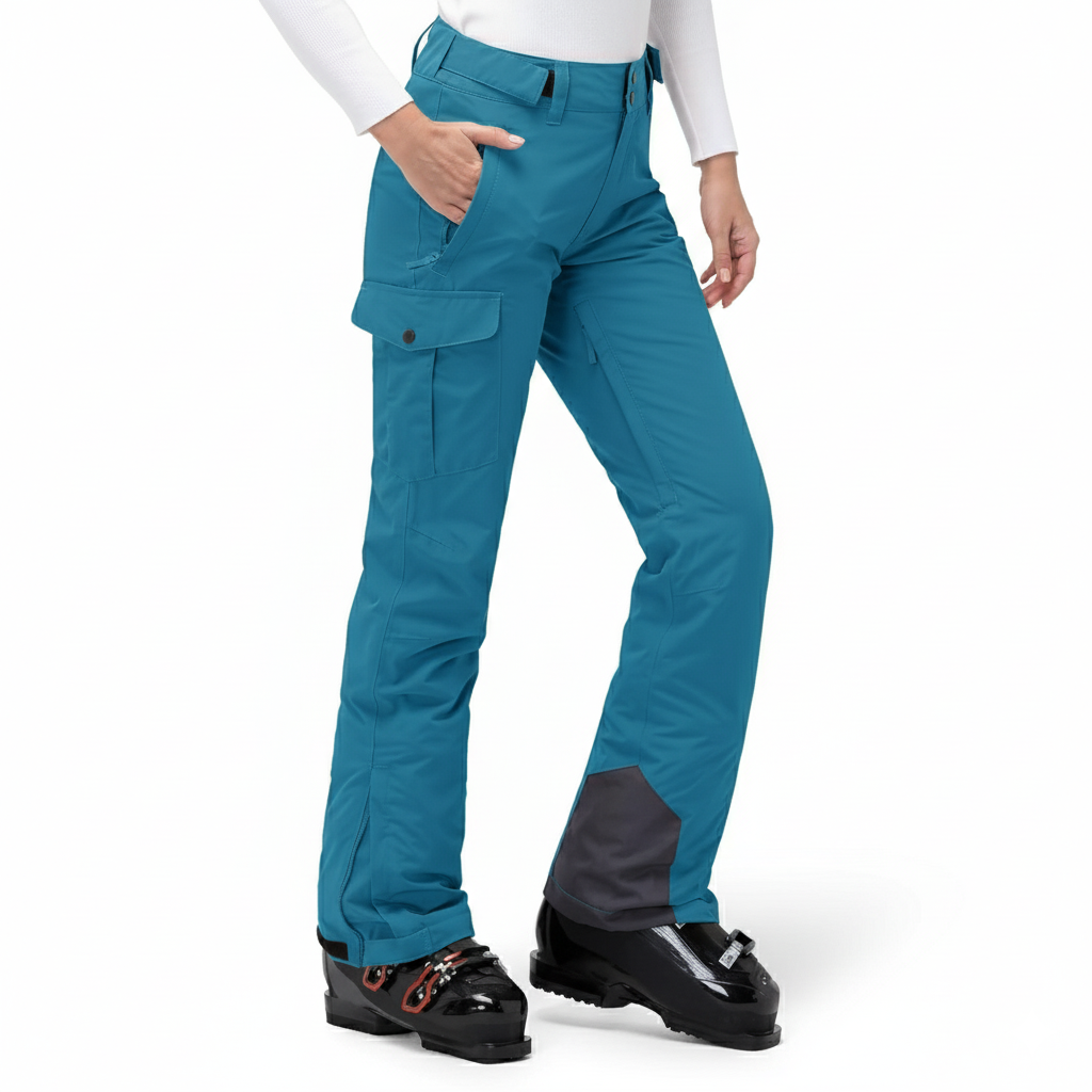 Insulated Waterproof Snowboard Ski Pants With Gaiters