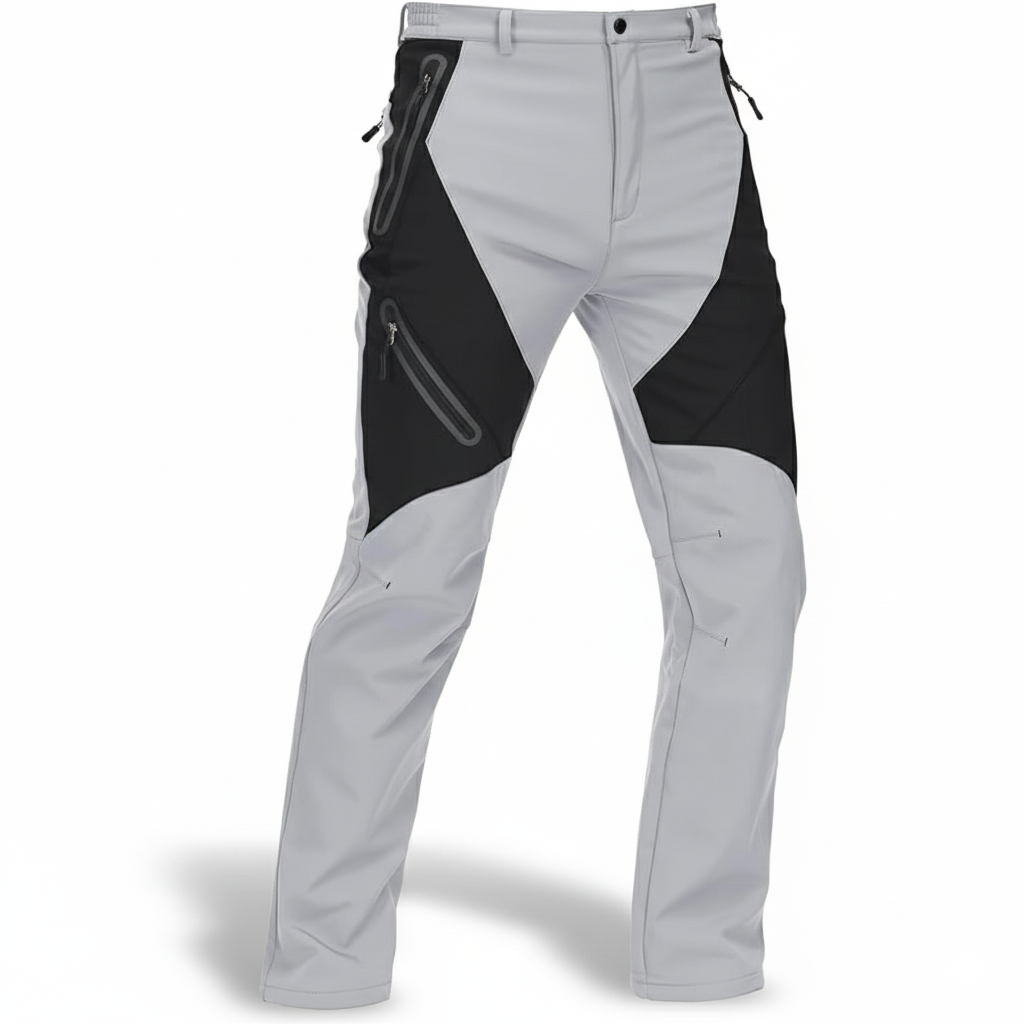 Men Waterproof Winter Cargo Pants with Fleece Lining For Ski And Hike