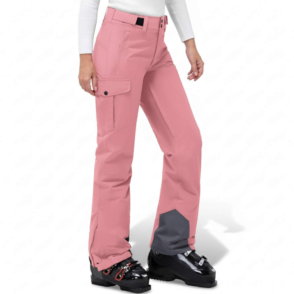 Insulated Waterproof Snowboard Ski Pants With Gaiters