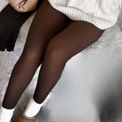 Winter Fleece Lined Semi Sheer Tights-My Comfy Pant