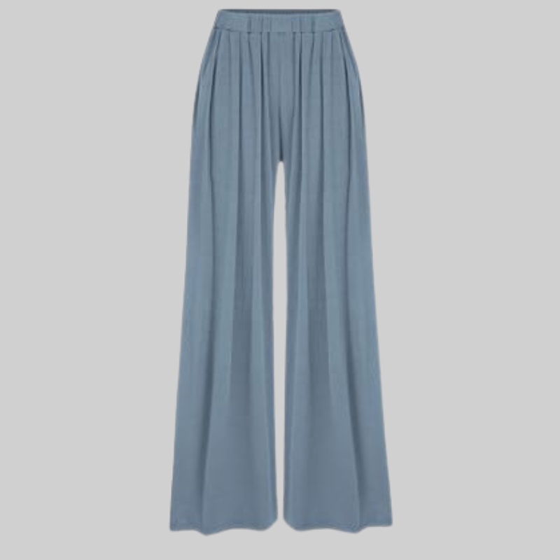 Women Palazzo Pants With Elastic Pockets