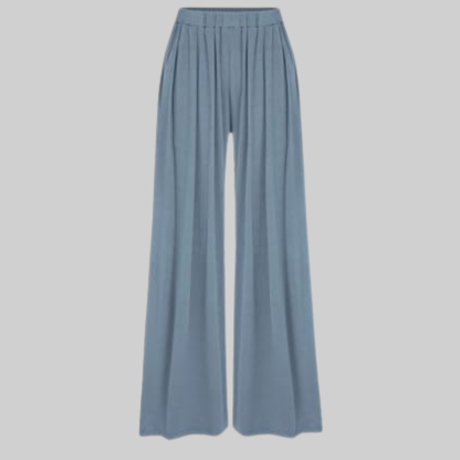 Women Palazzo Pants With Elastic Pockets