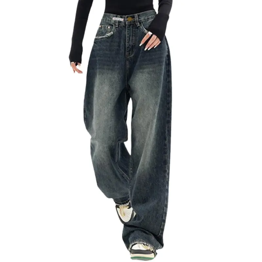 Wide Fit Baggy Jeans With Pockets For Women