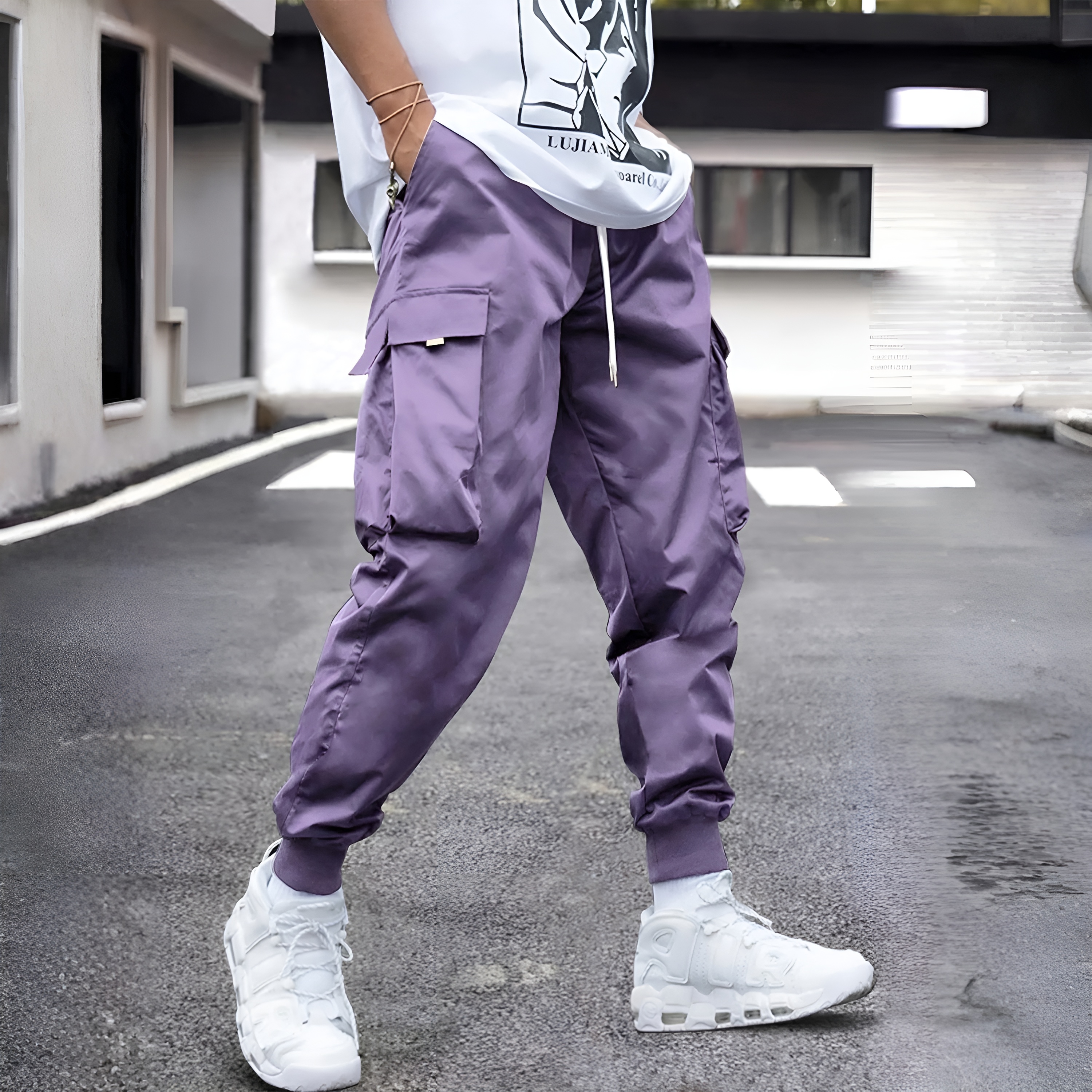 Cargo Pants With Flap Pocket For Men 