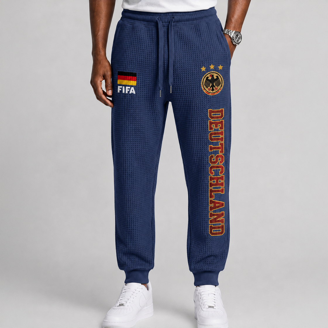 FIFA 2026 Germany Printed Waffle Football Fan Pants