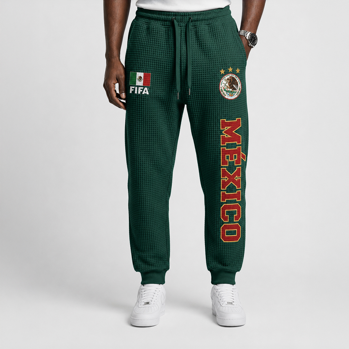 FIFA 2026 Mexico Printed Waffle Football Fan Pants
