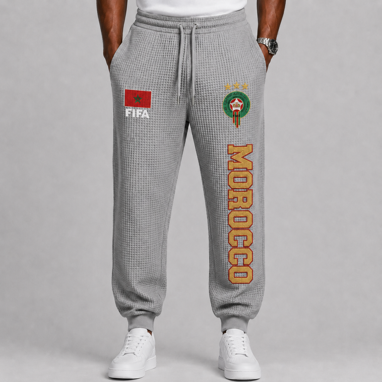 FIFA 2026 Morocco Printed Waffle Football Fan Pants