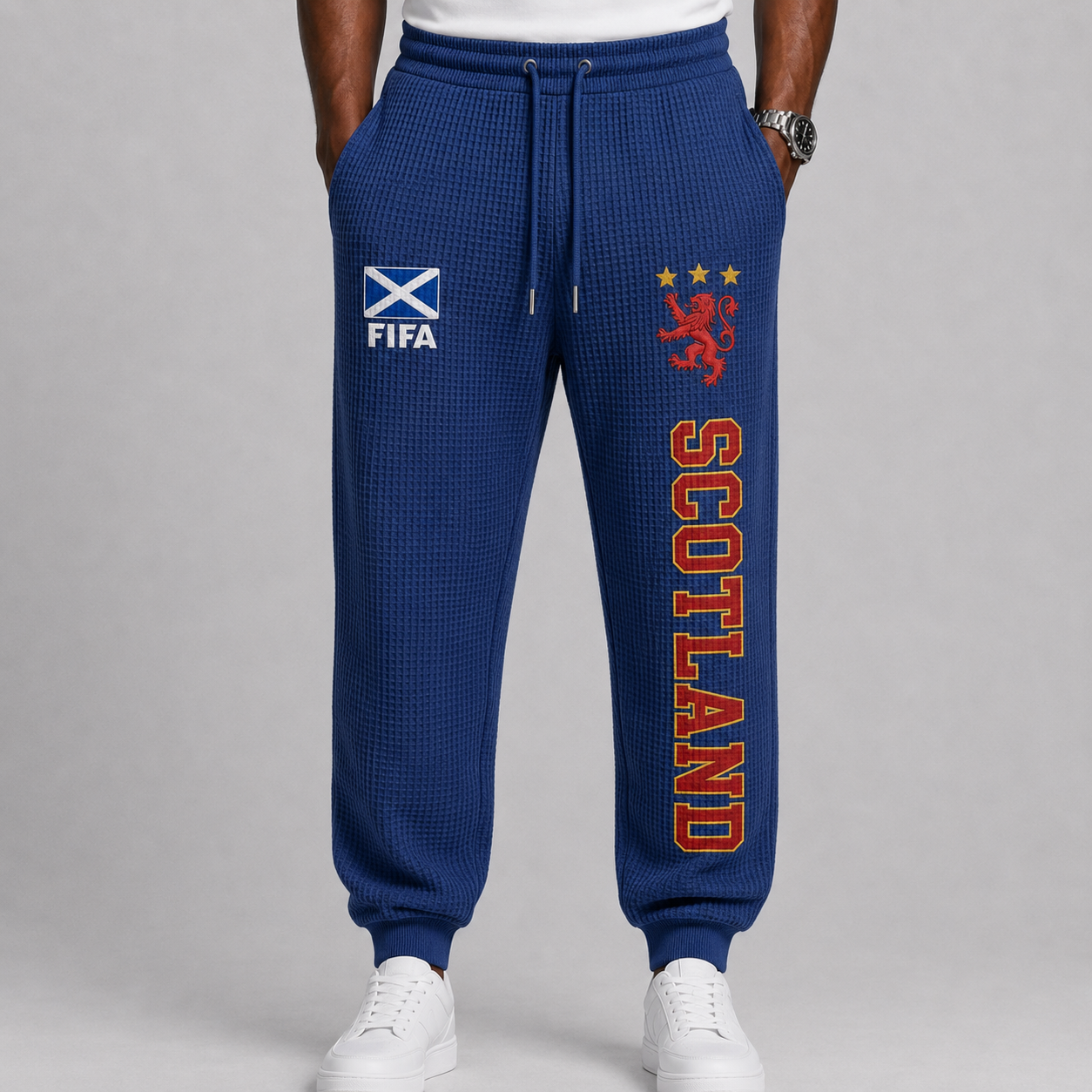 FIFA 2026 Scotland Printed Waffle Football Fan Pants